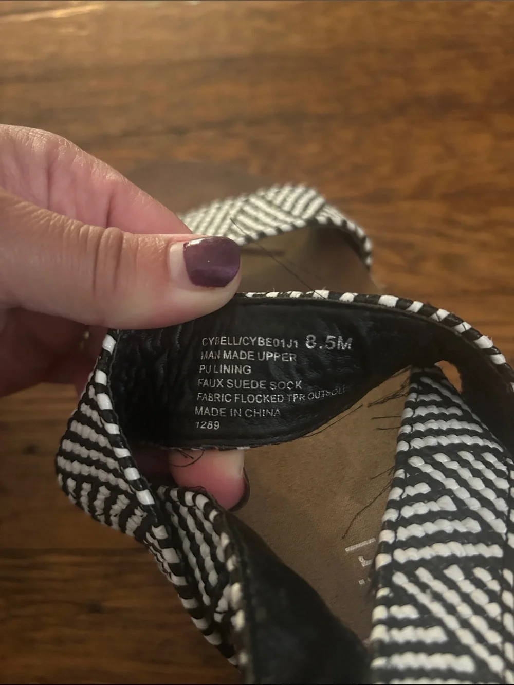 Madden Girl Black & White Patterned Strap Espadrille Sandals